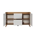 Consola, Tuvalle, Tuval 079, 139.8x78.1x40 cm, Stejar / Alb