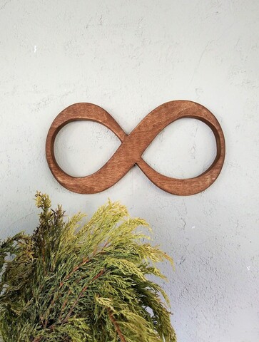 Decoratiune de perete, infinity, 36x1.8x20 cm, placaj , nuc