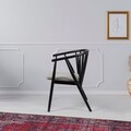 Scaun, Fairfax, Albero51, 55x77x47 cm, Lemn de fag , Negru/Bej