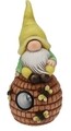Lampa solara Gnom w a yellow hat, 20x20x44.5 cm, oxidat de magneziu, multicolor