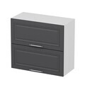 Dulap pentru bucatarie, Hanah Home, Minar, 80x72x37 cm, Alb / Antracit