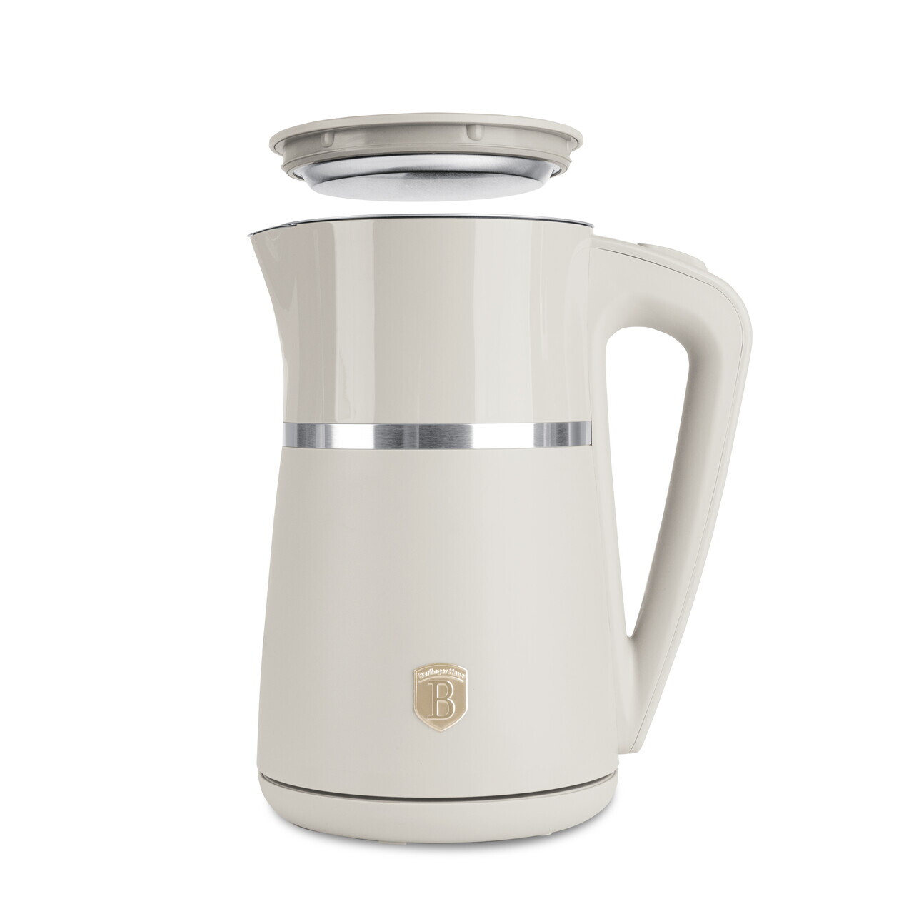 Ceainic electric cu pereti dubli Berlinger Haus, Sahara, 21.6x15.5x26.2 cm / 1.7 L, plastic/inox, crem mat - imagine 2