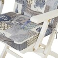 Scaun pliabil cu brate, Tropical, 59x60x95 cm, alb