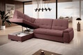 Coltar extensibil stanga 3 locuri ELTAP, LT-24VE, Sado, 272x192x95 cm, lemn/poliester, roz inchis