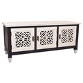 Bufet inferior cu 3 usi Karl, Creaciones Meng, 105.5x40x46 cm, lemn de brad/MDF, alb antic