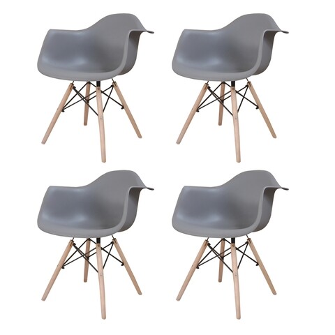 Set 4 scaune pentru living Cosy, Heinner, gri
