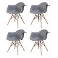Set 4 scaune pentru living Cosy, Heinner, gri