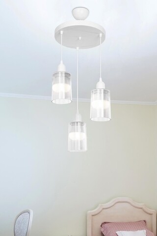 Lustra beyaz, asz.1487, squid lighting, 30x68 cm, 20w, alb