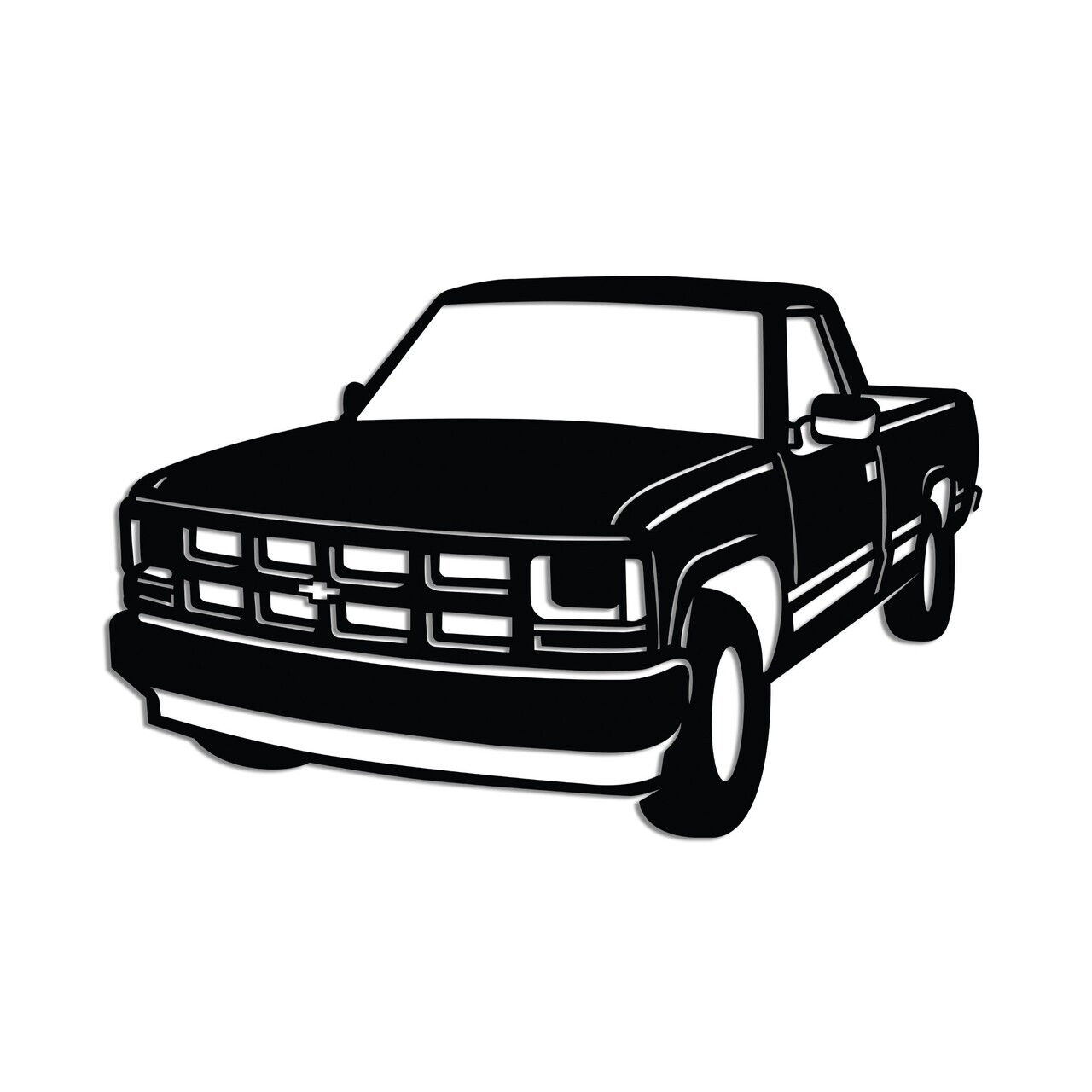 Decoratiune de perete, Chevrolet C-K (1994, Dimensiune: 60 x 39 cm , Negru — imaginea 5
