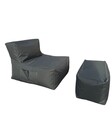Set fotolii tip puf (2 piese), Pufito, 535PFT1210, Poliester, Gri