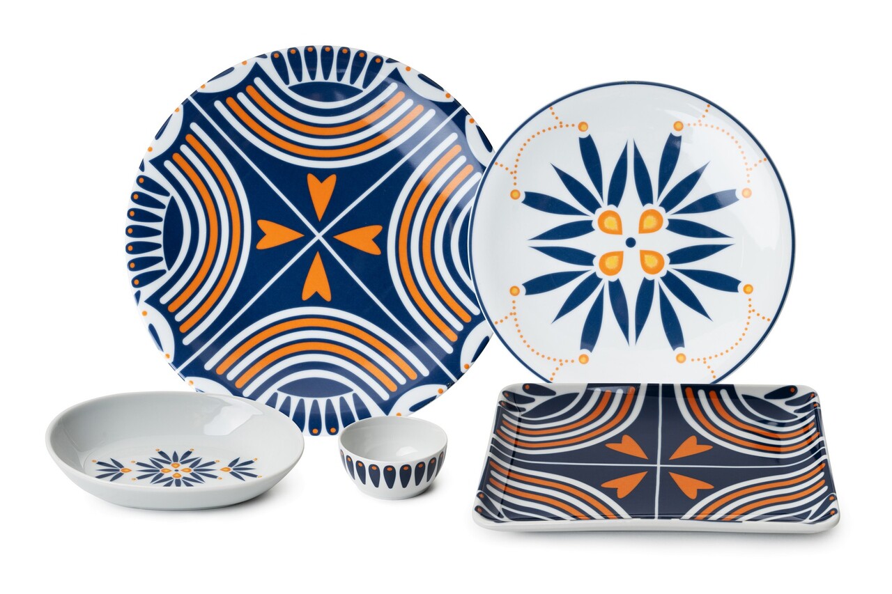 Set de mic dejun (18 piese), L'essentiel Maison, 710KTP9806, Platou: 21 cm (6 bucăți), Multicolor - view 3