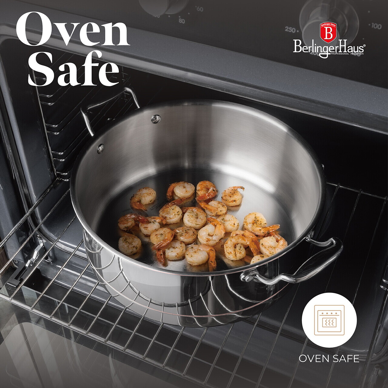 Oala adanca cu capac Berlinger Haus, Copper Touch, 28 cm, inox/aluminiu, argintiu - imagine 14