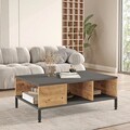 Masuta de cafea, Locelso, RL2-AA, 90x33.1x60 cm, Pin Atlantic / Antracit