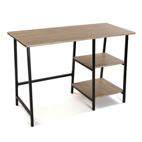Birou, industrial, 50 x 75 x 110 cm, metal/mdf, bej/negru