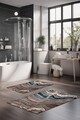 Set covorase de baie, Cartwright, CT-5033, Poliester, Multicolor