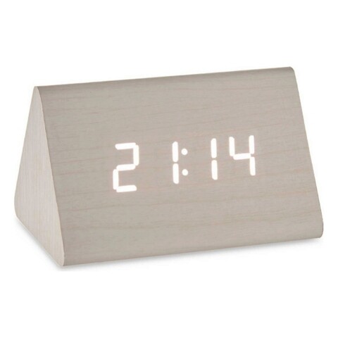 Ceas de masa cu alarma Gavin, Gift Decor, 11.7 x 8 x 7.5 cm, MDF, alb antic Gift Decor