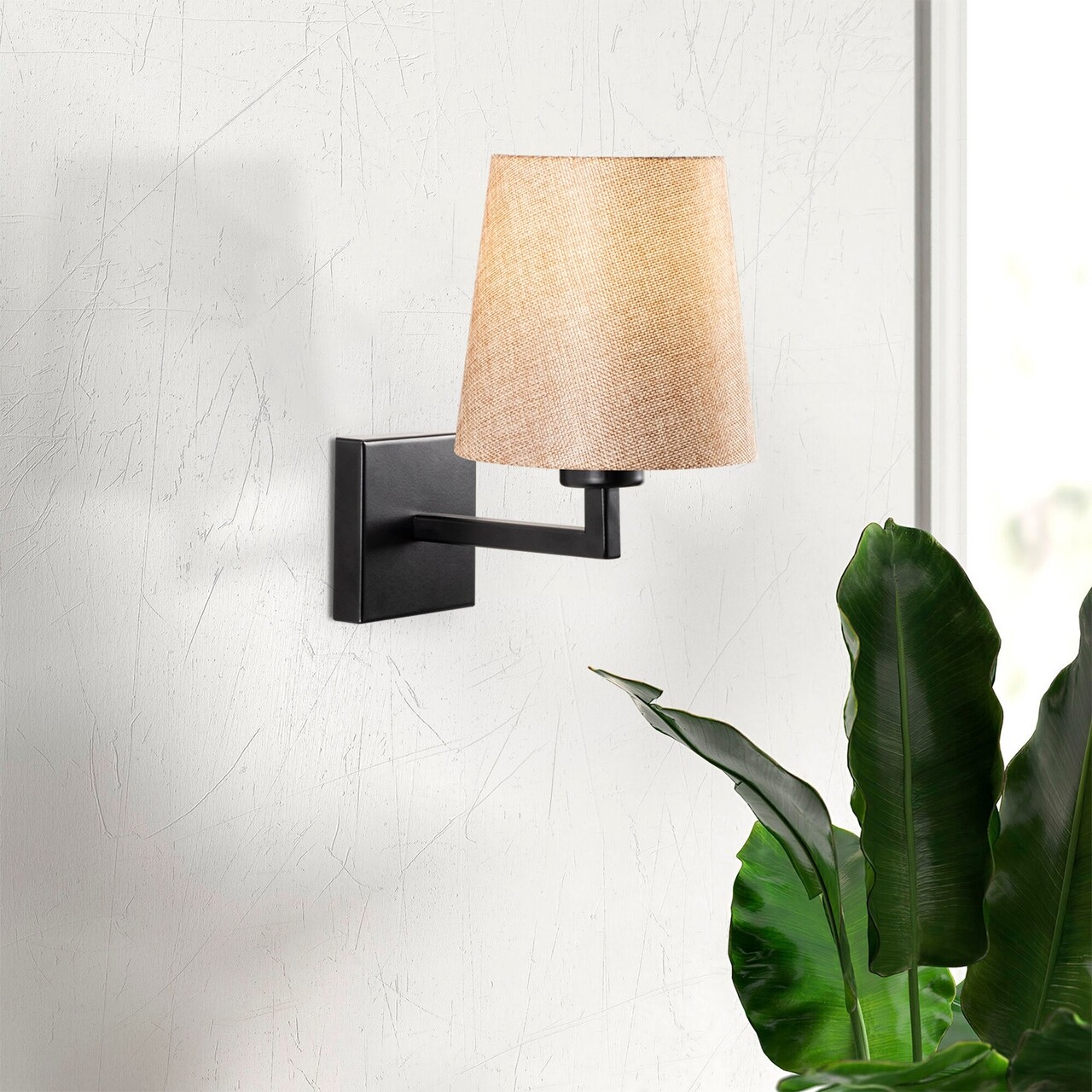 Lampa de perete Opviq Profil, 24x30 cm, E27, 40 W, negru/crem