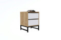 Noptiera, Puqa Design, Cefalu, 40x55x40 cm, PAL, Safir / Alb