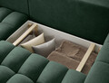 Coltar extensibil stanga 4 locuri ELTAP, Bon-12, Bonett, 250x175x92 cm, lemn/poliester, verde inchis
