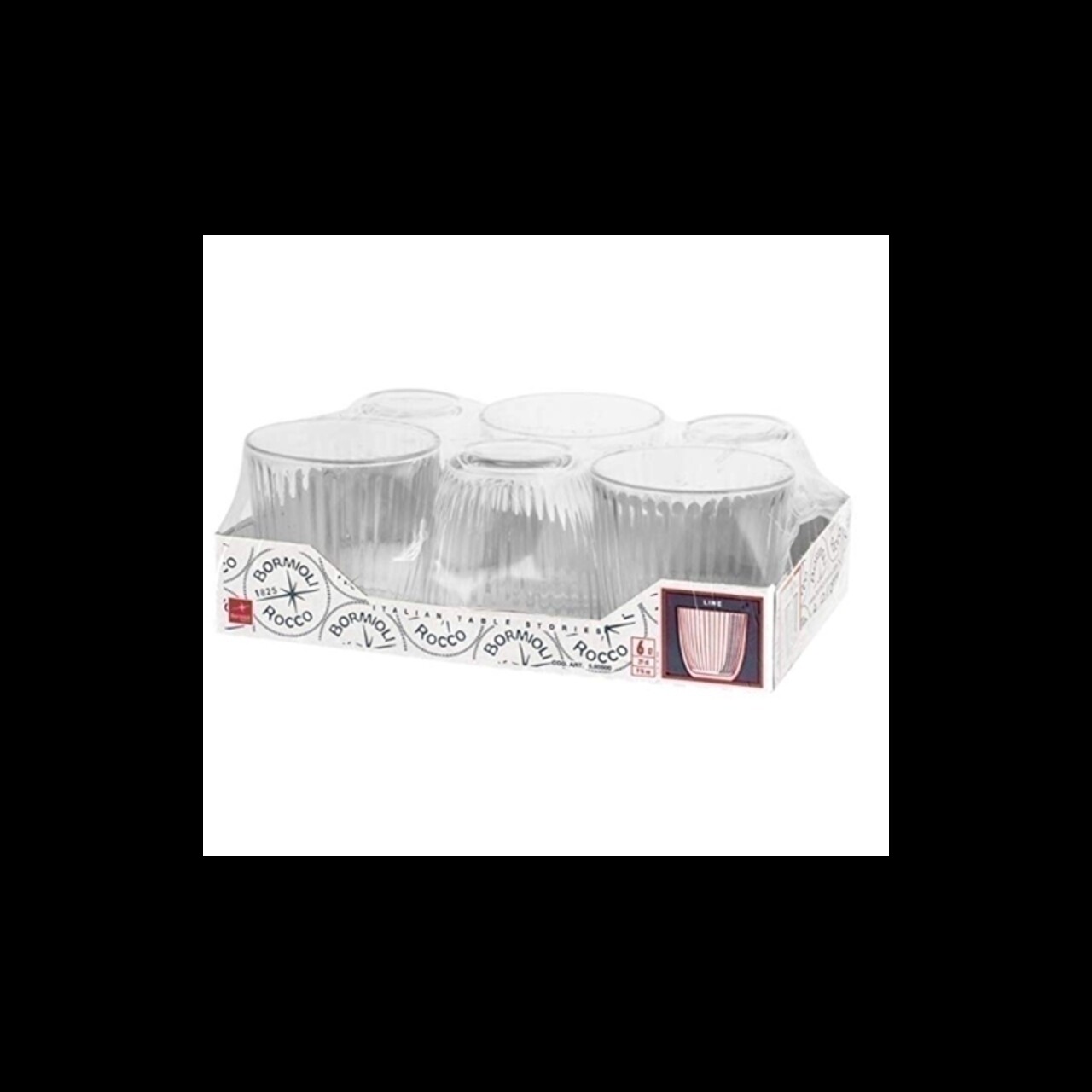 Set 6 Pahare De Apa Line, Bormioli, 290 Ml, Sticla