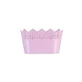 Jardiniera Koronka dantelata, plastic, 27x15x16 cm, roz