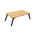 Masuta pentru laptop / mic dejun Gusto, Vella, 60x35x24.5 cm, natural/negru