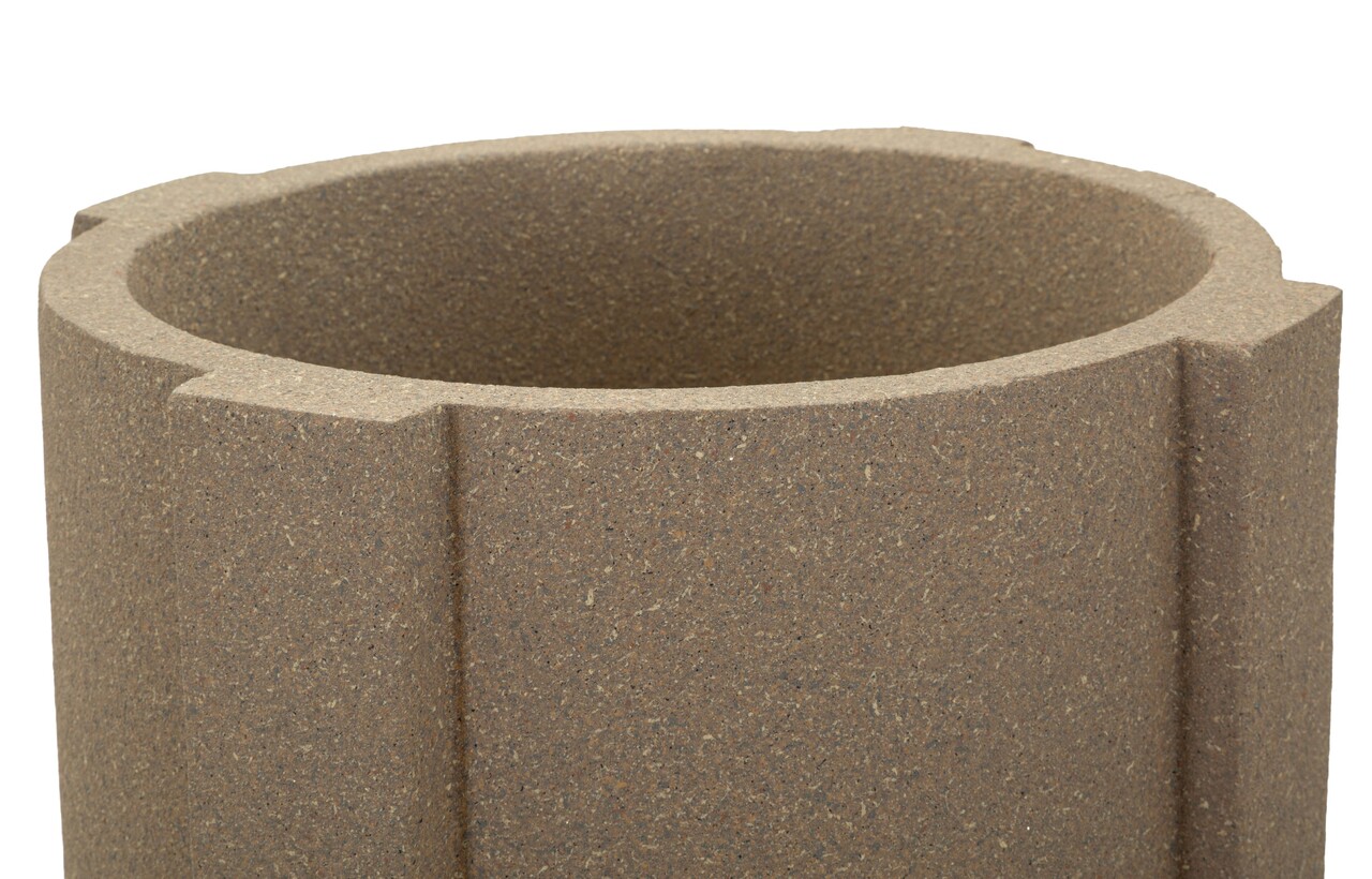 Vaza decorativa, Mauro Ferretti, Moai Outdoor, 42x101 cm, polirasina, maro - view 4