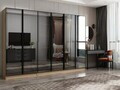 Dulap pentru haine, Hanah Home, Nisa, 270x210x52 cm, Dore