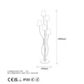 Lampadar, Fulgor, 942FLG1543, Metal, Aur/Alb