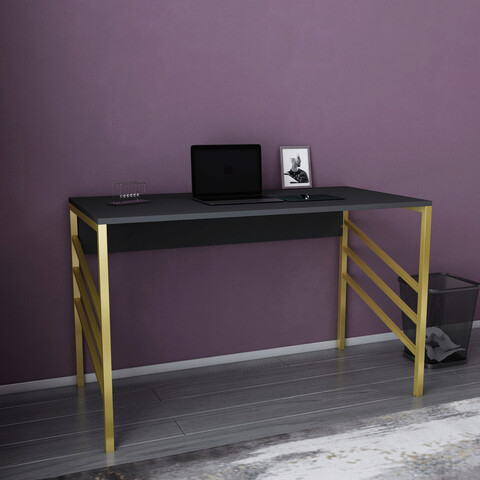 Birou, retricy, josephine, 120x60x74.8 cm, pal, aur/antracit