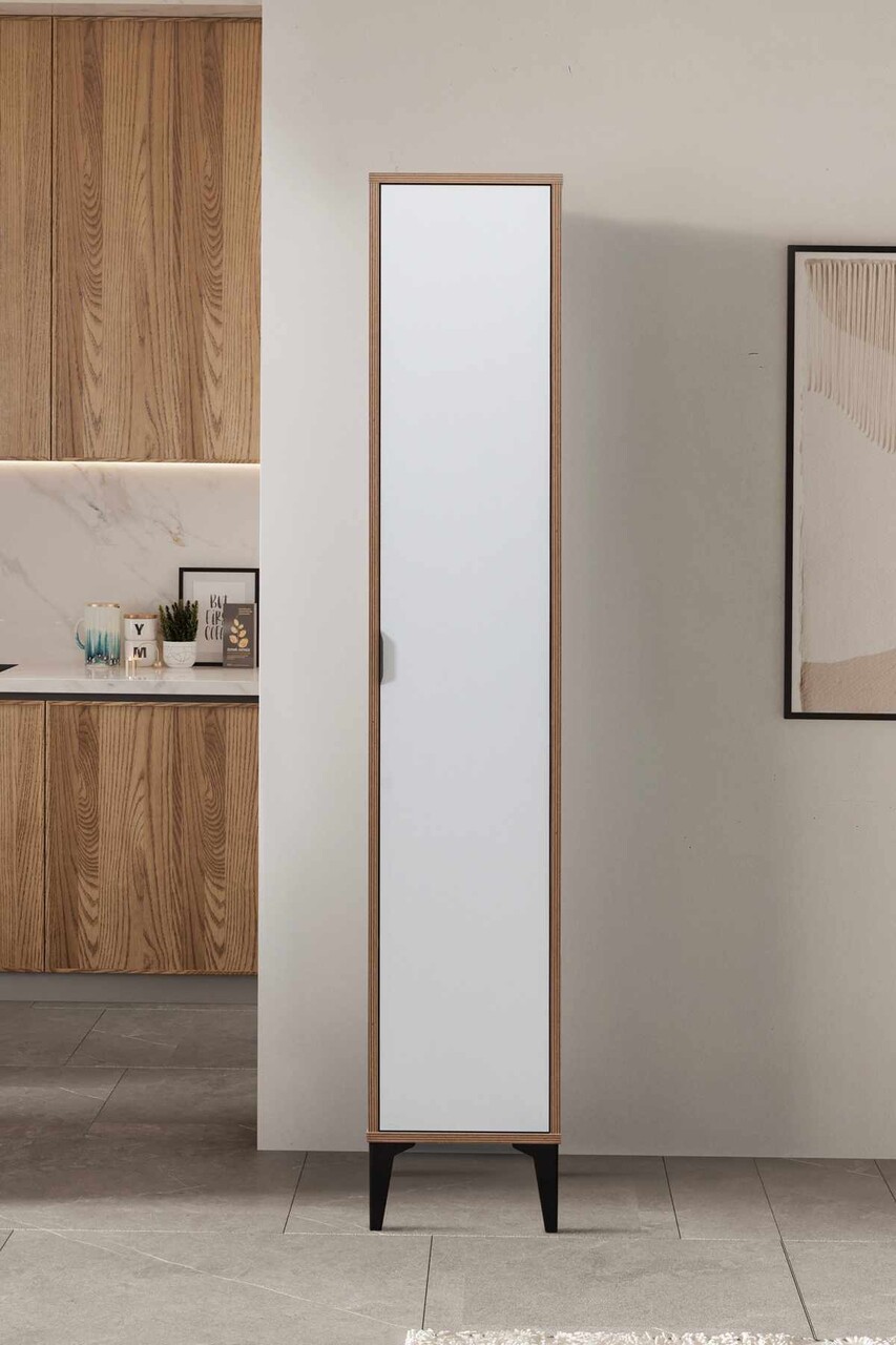 Dulap multifunctional, Hanah Home, Arden Single Door, 35x190x37 cm, Alb - imagine 2