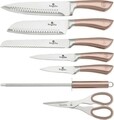 Set 7 cutite cu suport, Berlinger, Rose Gold Collection, inox/plastic