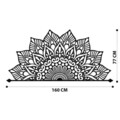 Decoratiune de perete, Afra, Metal, Dimensiune: 160 x 77 cm, Negru