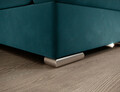 Coltar extensibil stanga 3 locuri ELTAP, LT-39LU, Siber, 270x186x93 cm, lemn/poliester, verde