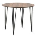 Masa Natural Black, InArt, 90x76 cm, fier/PAL melaminat