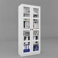 Dulap multifunctional, Miwood, Lucas Glass 1600-68, Alb
