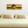 Tablou decorativ cu lumina LED, 3090DACT-68, Canvas, 30 x 90 cm, Multicolor