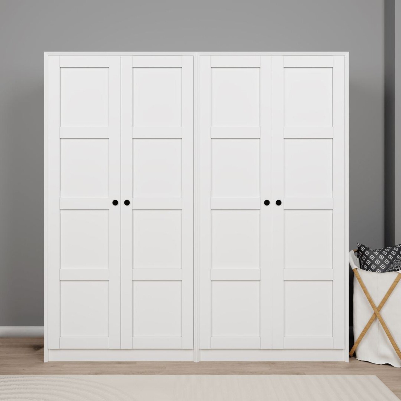 Dulap pentru haine, Miwood, Lucas 1600-91, Alb - 1 | YEO