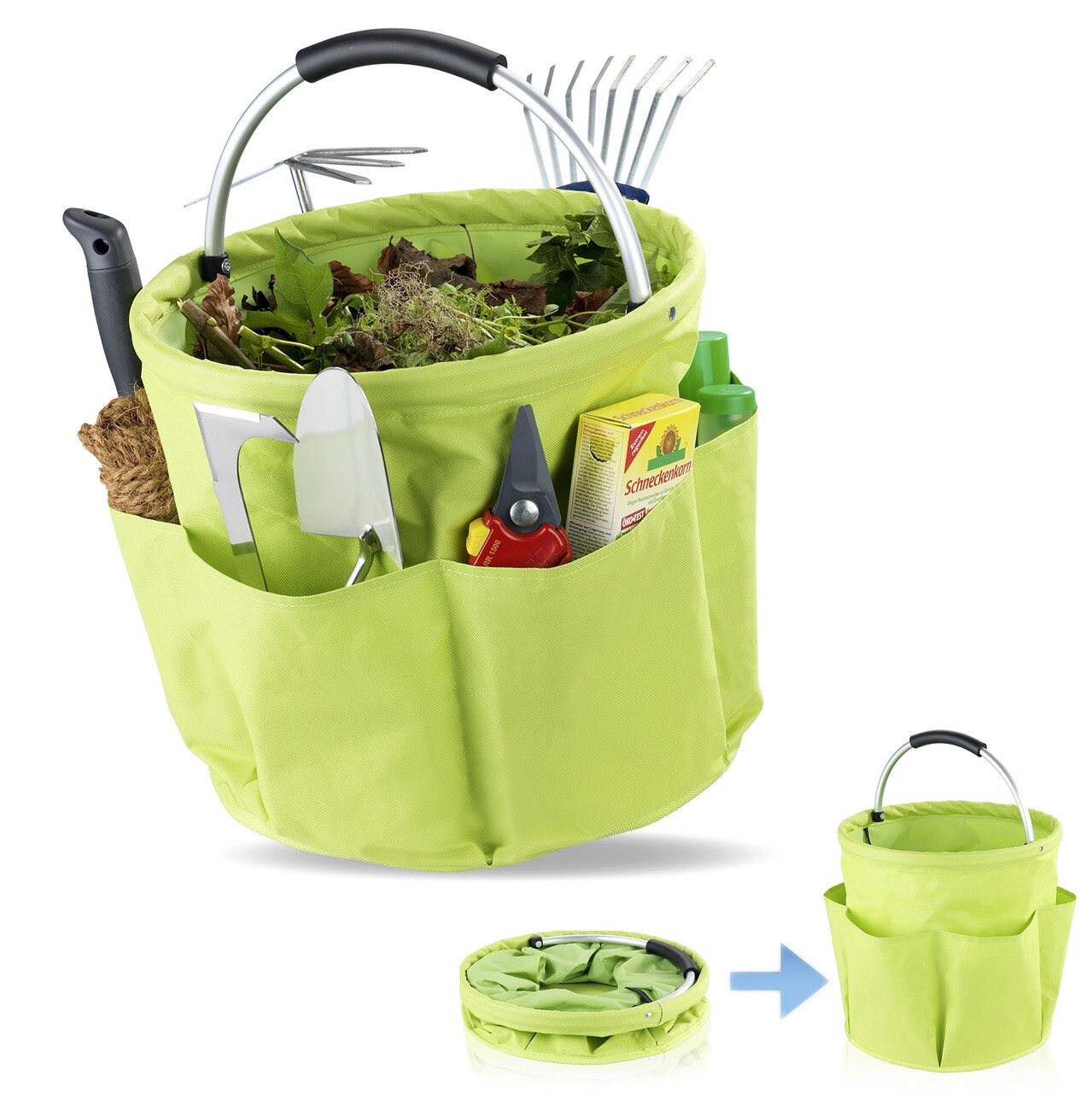 Organizator Produse De Curatenie Maximex, Caddy, 35x35x35 Cm, Poliester, Verde