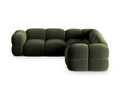 Coltar simetric 4 locuri, Loretto, Cosmopolitan Design, 250x250x68 cm, catifea, verde