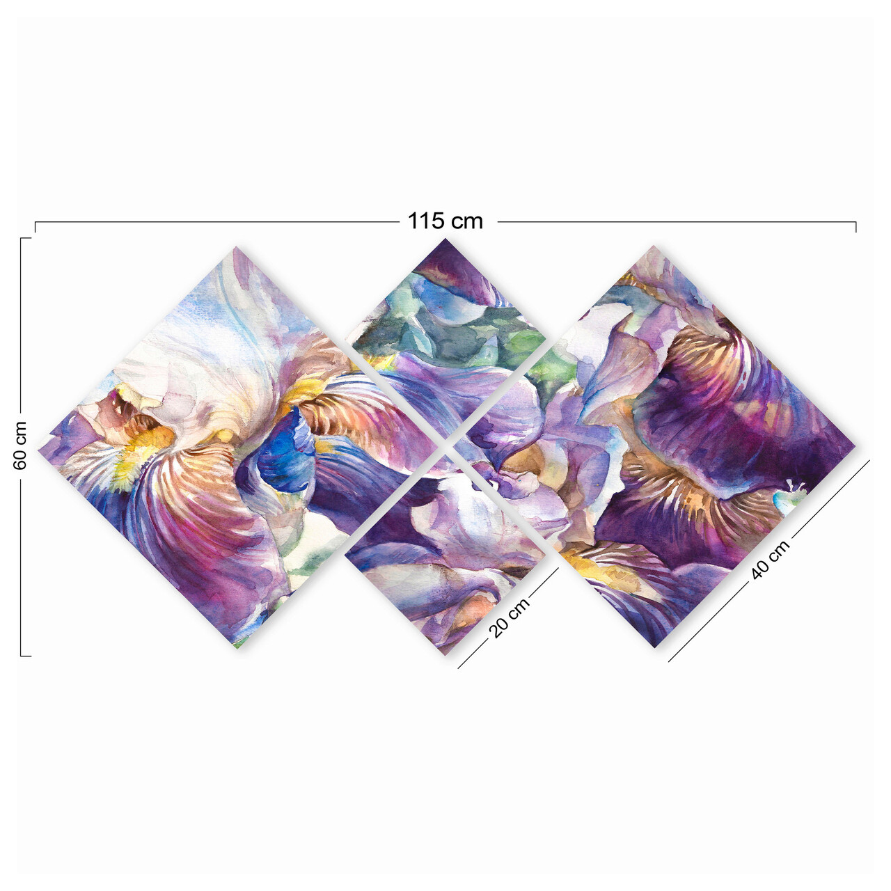 Set 4 tablouri decorative, 4MDF331073987, MDF, Imprimat UV, Multicolor