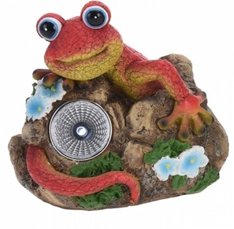 Lampa solara de gradina, 13 cm, Lizard Red