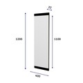 Oglinda decorativa, Siam, Azus, 40x120x2.2 cm, MDF , Negru
