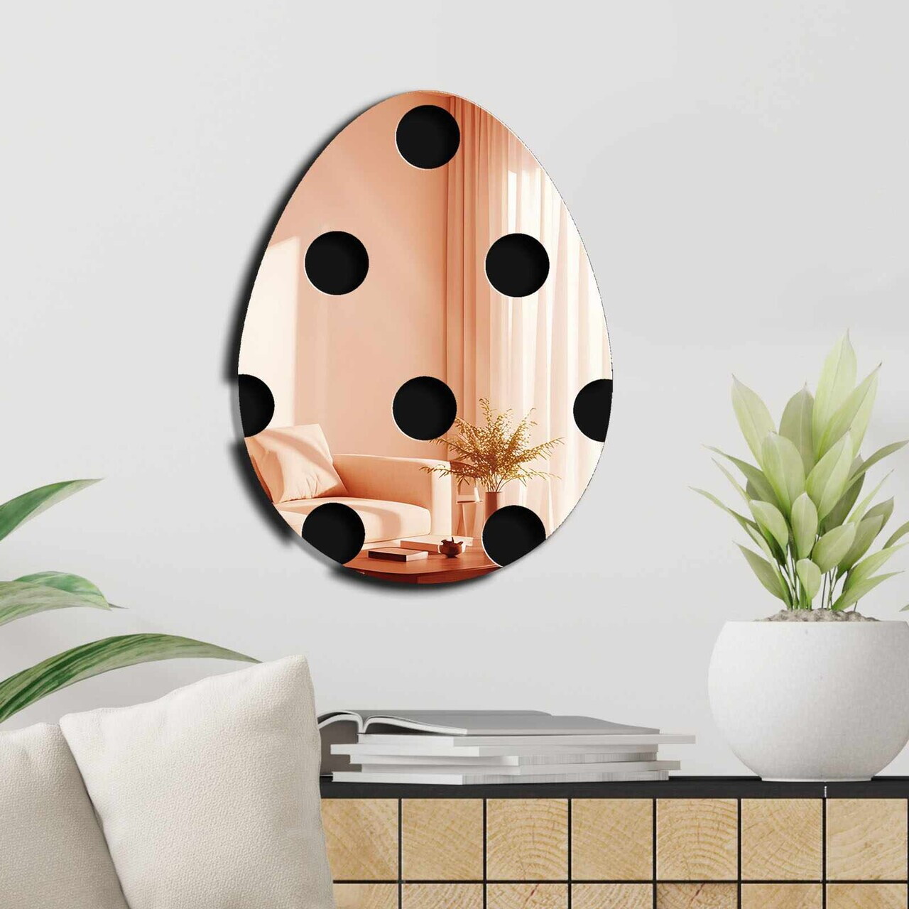 Oglinda decorativa, EAS003ROSEGOLD, Baza din 100% EVA (Grosime: 10 mm), Auriu roz — imaginea 3