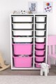 Dulap multifunctional, Estella, Rine 2D4K8U, Alb/Roz