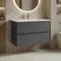 Dulap de baie cu chiuvetă, Hanah Home, Nest 91 v2, Antracit mat