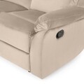 Canapea cu 2 locuri si 2 reclinere manuale, Louis XL, L.141 l.95 H.102, stofa, bej