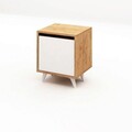 Noptiera, Mod Design, Yeppuga, 45x52x40 cm, Stejar / Alb