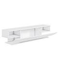 Comoda TV, Minima, Ares, 160x37x32.7 cm, Alb