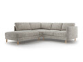 Coltar stanga 4 locuri, Eden, Micadoni, 267x234x90 cm, tesatura structurata, bej melange